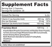Load image into Gallery viewer, Pure Neuro Supplement Facts label with Vitamin C, Zinc, Selenium, and proprietary nootropic blend for brain health