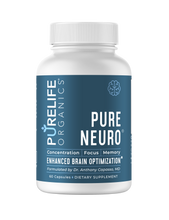 Load image into Gallery viewer, Pure Neuro brain supplement for natural cognitive support—supports memory, focus, and mitochondrial brain health